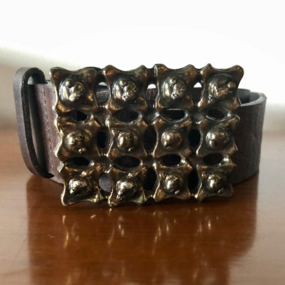 Sandy Duftler Designs Vintage Leather Belt Sz M